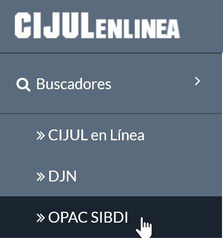 Buscadores OPAC - SIBDI | CIJUL en línea